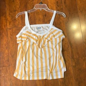 White and Yellow Striped Tank